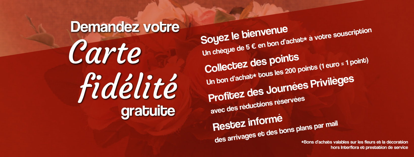 carte de fidélité chez votre fleuriste