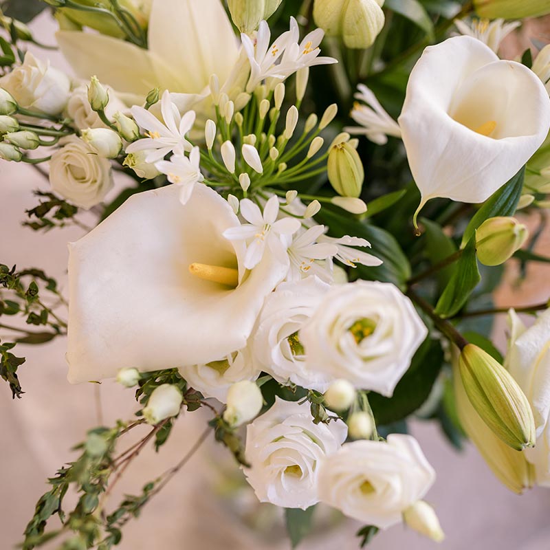 Élégant blanc - Bouquet champêtre - Plus de Fleurs