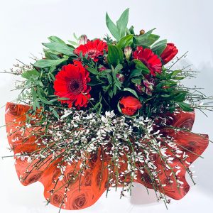bouquet sentimental bulle d'eau germini tulipe saint valentin