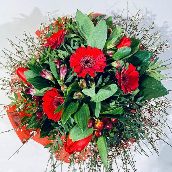 bouquet sentimental bulle d'eau germini tulipe saint valentin