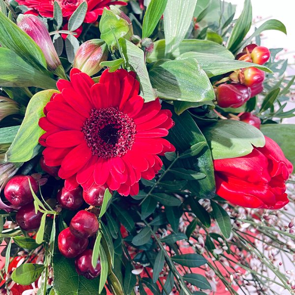bouquet sentimental bulle d'eau germini tulipe saint valentin