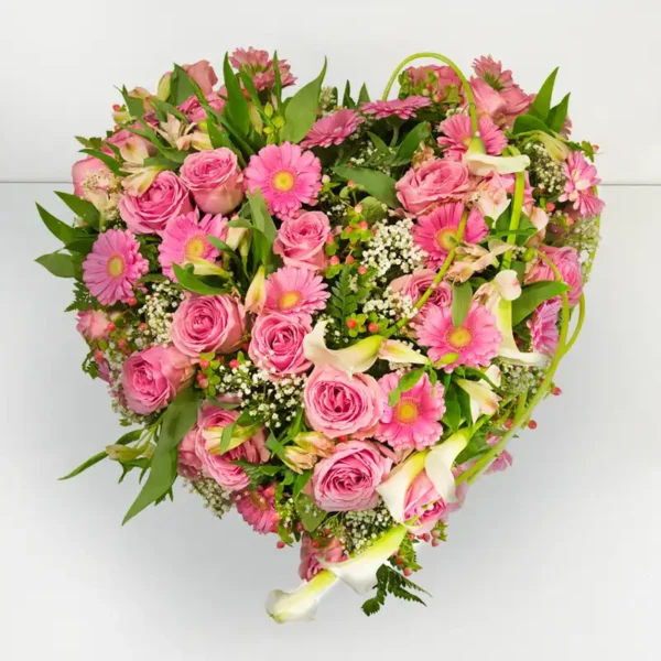 coussin coeur rose