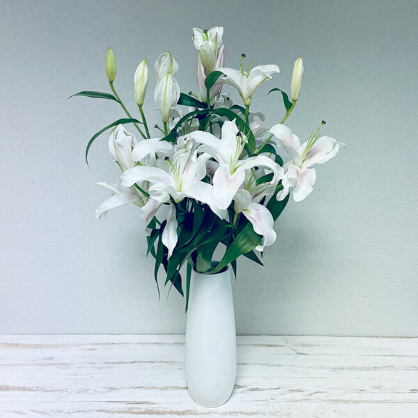 lys blanc en bouquet mariage
