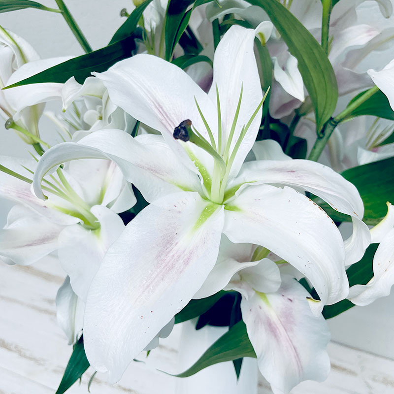 lys blanc en bouquet mariage