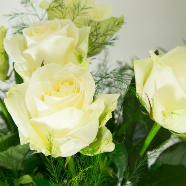 Bouquet Grandes roses blanches