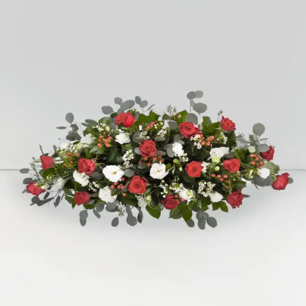 raquette composition de deuil rouge