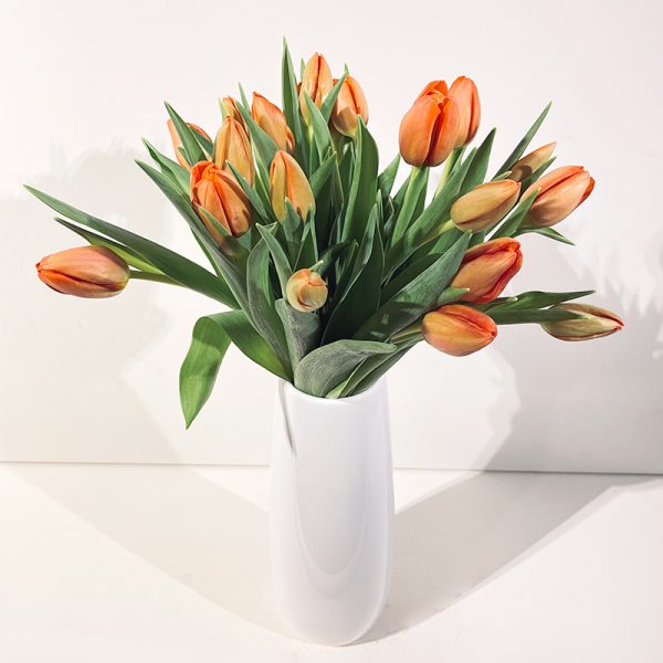 bouquet de tulipes oranges fleuries