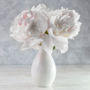 bouquet de pivoines blanches