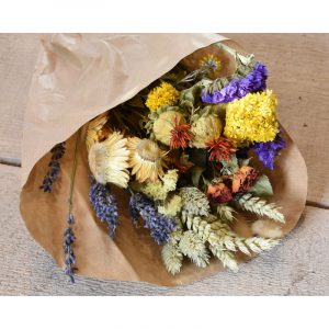 Bouquet de fleurs séchées - coloris multicolore - taille médium