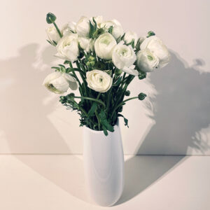bouquet de renoncules blanches mariage
