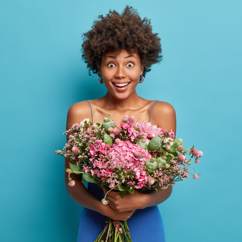 recevoir des fleurs plus de bonheur