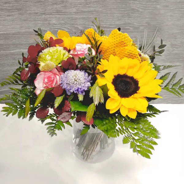 bouquet abeille tournesol jaune