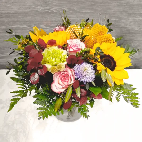 bouquet abeille tournesol jaune