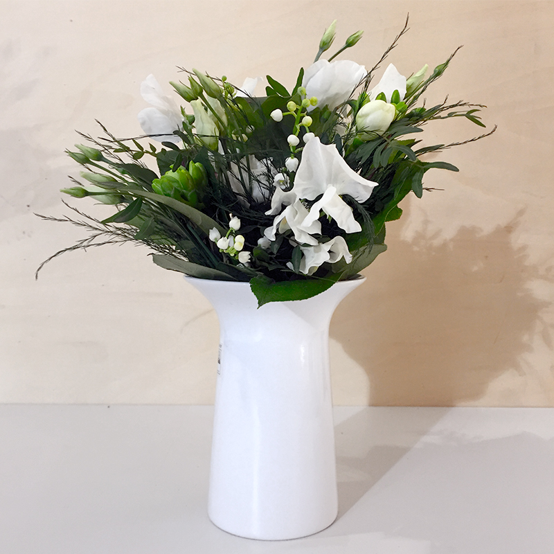 Porte-bonheur blanc – Bouquet champêtre