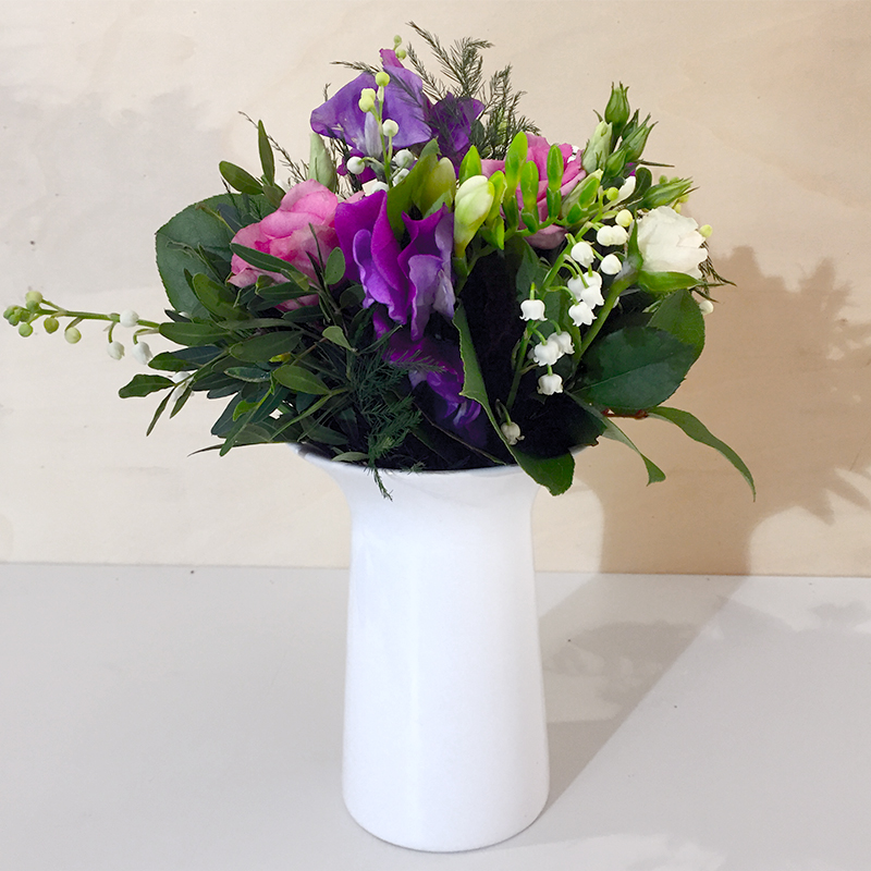 Porte-bonheur parme – Bouquet champêtre