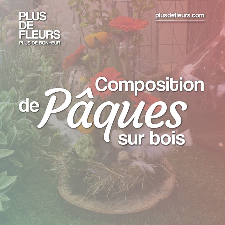 tuto de pâques fleurs composition sur bois