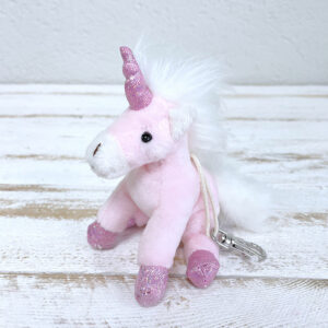 porte-clé licorne rose