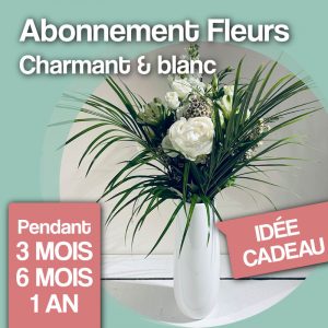 abonnement fleurs charmant et blanc