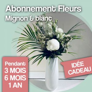 abonnement fleurs mignon et blanc