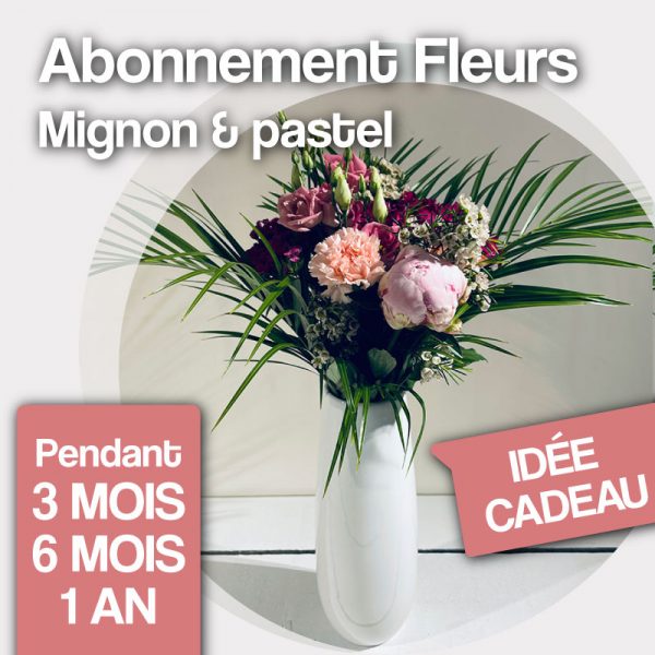 abonnement fleurs mignon et pastel