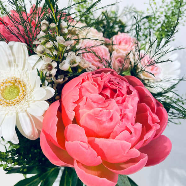 Tendre bisous Pivoine bouquet champêtre romantique