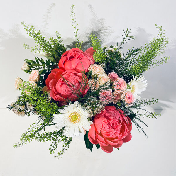 Tendre bisous Pivoine bouquet champêtre romantique
