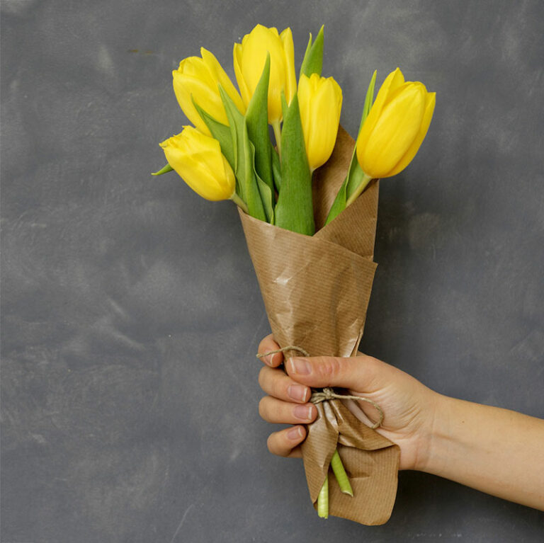 livraison de tulipes jaunes