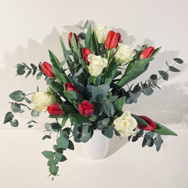 Mélimélo tulipe rose bouquet champêtre amour