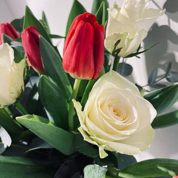 Mélimélo tulipe rose bouquet champêtre amour