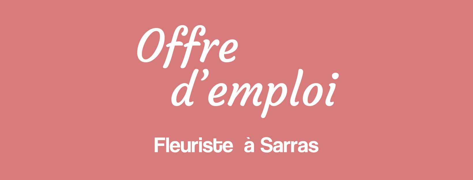 offre d'emploi fleuriste